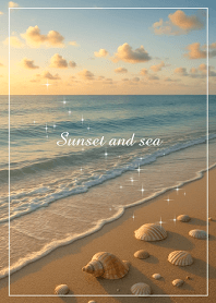 Sunset and sea summer