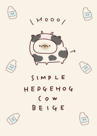 Simple hedgehog Cow beige
