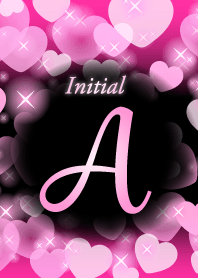 A-Initial-heart-Pink&black