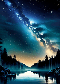 Beautiful starry night view#2769