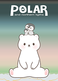 POLAR BEAR and northern lights I