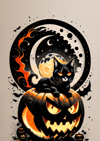 halloween cat fF3f38