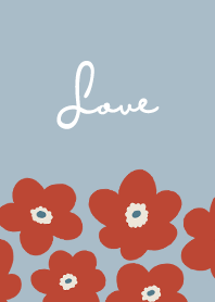 in bloom, flower o / light steel blue