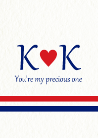 K&K イニシャル -Red & Blue-