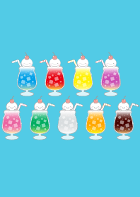 10-2:クリームソーダ:カラフルスノーマン