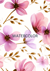 WATERCOLOR-PINK FLOWER 84