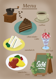 Cafe menu / retro