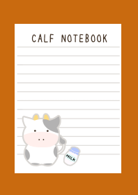 CALF NOTEBOOK-TERRACOTTA