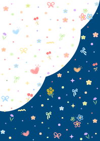 Cute Little DoodlesV.2_DeepBlue&White.1