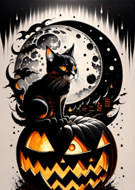 halloween cat A4CFEf