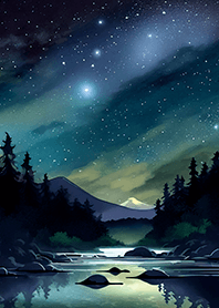 Beautiful starry night view#2271