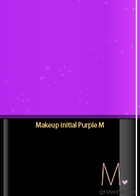 Makeup initial purple M