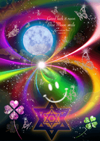 Good Luck 8 Neon Blue Moon smile