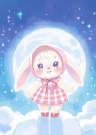 Cute Rabbit under the Moon