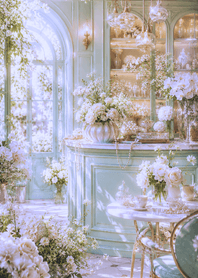 紫色 珍珠白花屋咖啡館