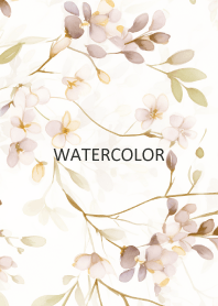 Watercolor-Small brown flower 84