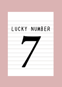LUCKY NUMBER 7 NOTEBOOK/DUSTY PINK