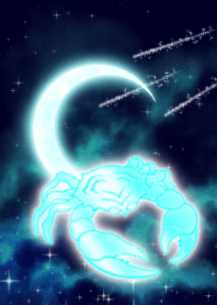 月亮和巨蟹浅蓝色