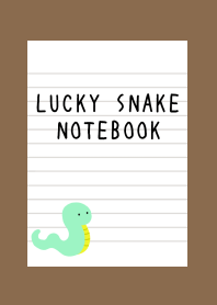 LUCKY SNAKE NOTEBOOK/BROWN
