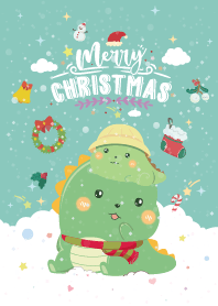 Merry Christmas Candy Cotton Green