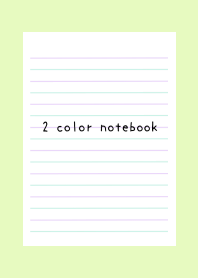 2 COLOR NOTEBOOKj-PURPLE&GREEN-YELLOW GR