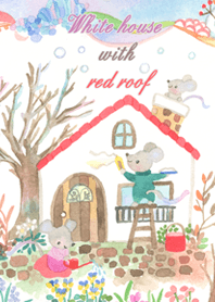 White house with red roof-RV