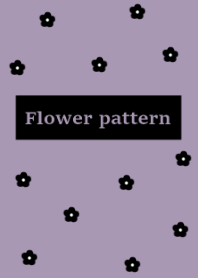 flower pattern#black purple