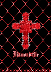 Diamond tile -Red-