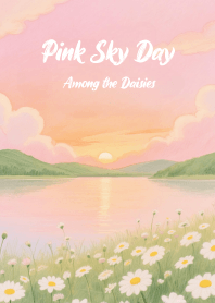 On a Pink Sky Day Among the Daisies