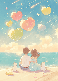 ⭐️海邊情侶愛的告白氣球❤️