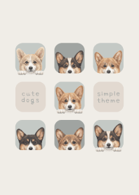 DOGS -Welsh Corgi 01- SKY GRAY
