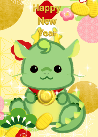 Happy New Year! ( gold medal, dragon)