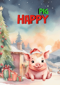 Pig merry christmas Theme