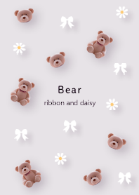 violet Bear, ribbon and daisy 03_2