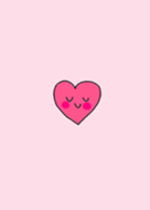 simple pink heart face x pink theme