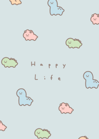 Smile Dinosaurs(pattern)/light blue LB.