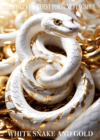 White snake and gold  Lucky 75