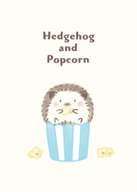 Hedgehog and Popcorn -blue-