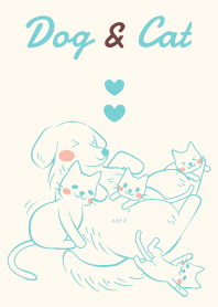 Animal 006L-2 (dog+cat/Beige/Mint)