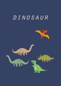 ダークブルーのシンプルな恐竜
