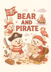 theme cute bear and pirate