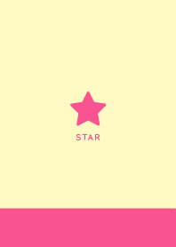 Simple Lucky Star/Vivid Pink&Baby Yellow