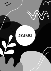 Abstract Floral Black