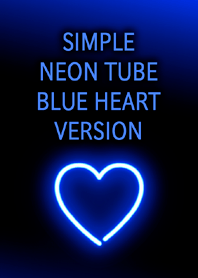 SIMPLE NEON TUBE BLUE HEART VERSION