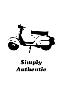 Simply Authentic Scooter White-Black