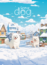 น้องหมาน้อยไซบีเรียนในเมืองหิมะ