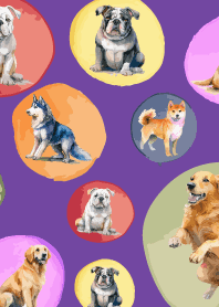 The good dogs5 on purple