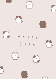 whisker cats(pattern)/pink gray