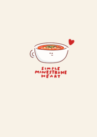 simple minestrone heart beige