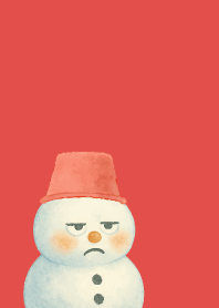 red 表情豊かな雪だるま2
